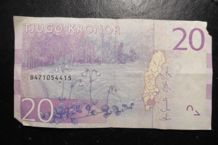 Twinflower on bank note